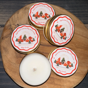 Bougie cadeau de table - Collection de Noël